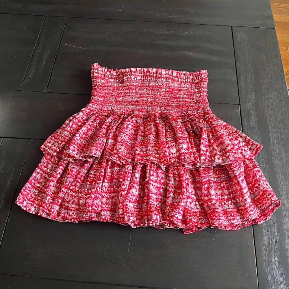 The Pants Store Red Layered Mini Skirt - Size M (Juniors)